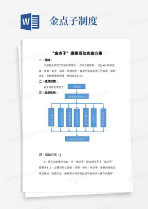 “金点子”提案活动实施方案