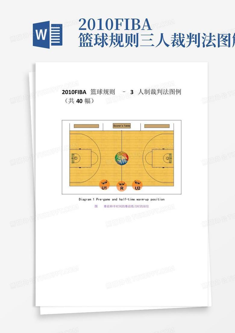2010fiba篮球规则三人裁判法图解Word模板下载_编号qwdbbdam_熊猫办公