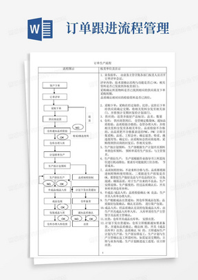 订单跟进流程管理