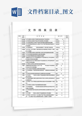 文件档案目录_图文