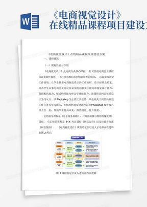 《电商视觉设计》在线精品课程项目建设方案