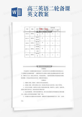 高考英语二轮复习专题二七选五教案-人教版高三全册英语教案