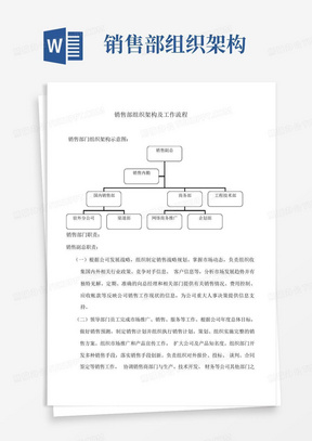 销售部组织架构