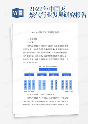 2022年中国天然气行业发展研究报告