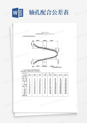 轴孔配合公差表