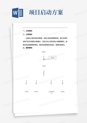 工程咨询公司项目启动管理策划方案