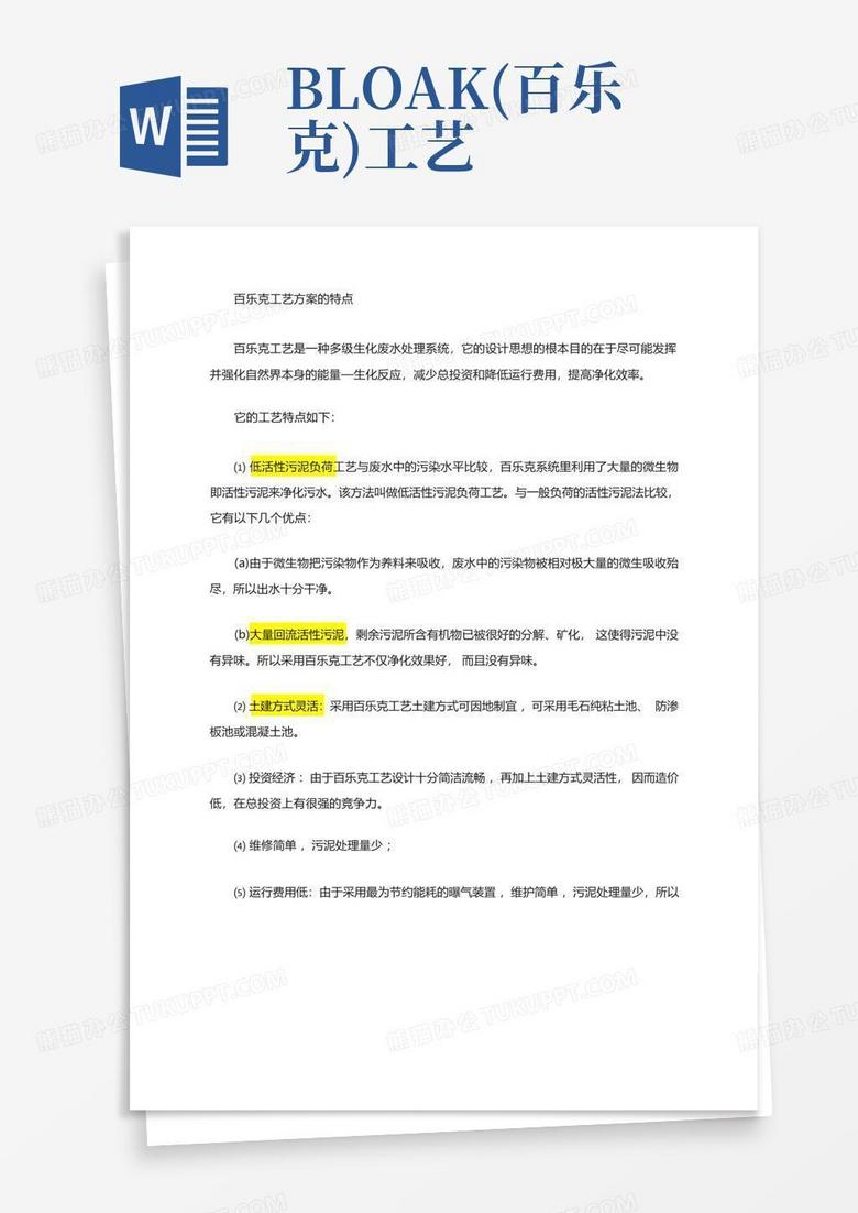 bloak(百乐克)工艺Word模板下载_编号lompzoby_熊猫办公