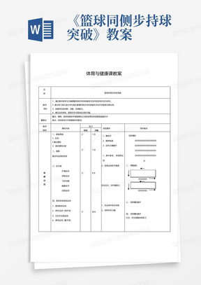 《篮球同侧步持球突破》教案