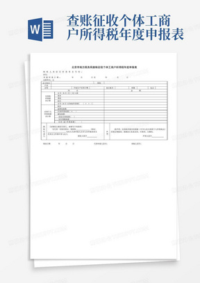 查账征收个体工商户所得税年度申报表