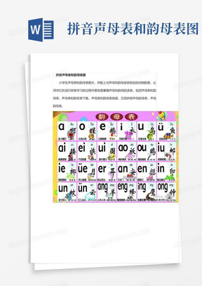 拼音声母表和韵母表图