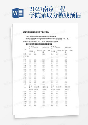 2023南京工程学院录取分数线预估