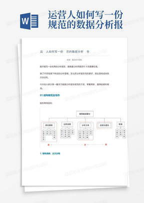 运营人如何写一份规范的数据分析报告