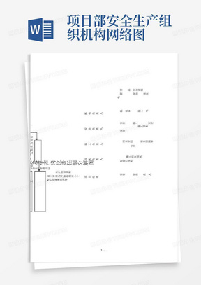 项目部安全生产组织机构网络图