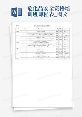 危化品安全资格培训班课程表_图文