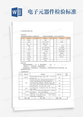 电子元器件检验标准