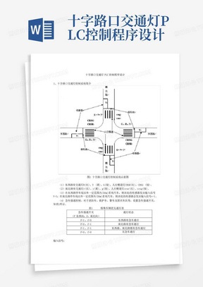 十字路口交通灯PLC控制程序设计