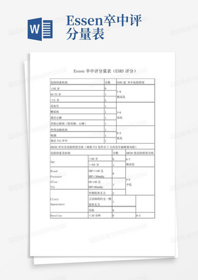 Essen卒中评分量表