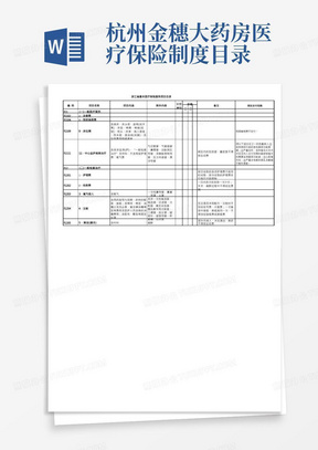 浙江省基本医疗保险医疗服务项目目录(电子版)