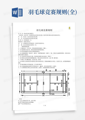 羽毛球竞赛规则(全)