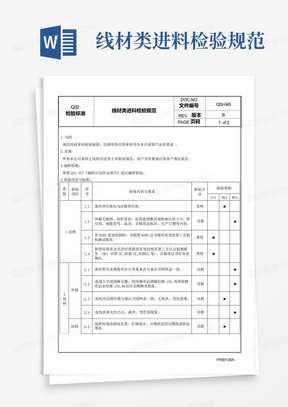 线材类进料检验规范