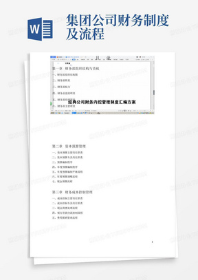 完整版集团公司财务管理制度方案流程图版