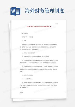 有限公司海外公司财务管理制度.doc