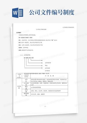 公司档案文件编码规则