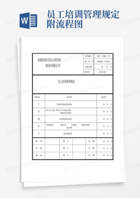 员工培训管理规定附流程图