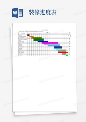 机房装修工程进度表