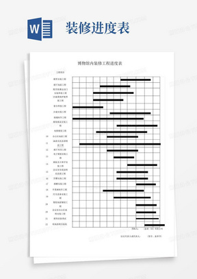 博物馆内装修工程进度表