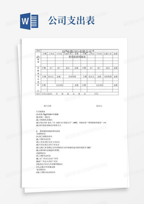 财务表单-费用报销明细表-范本