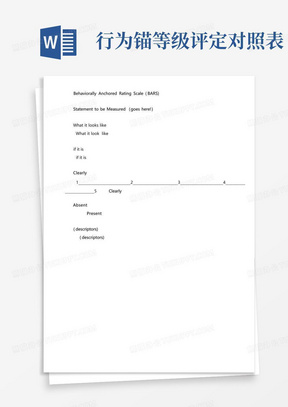 BehaviorallyAnchoredRatingScale:行为锚定等级量表