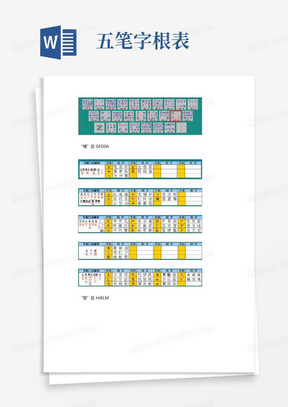 五笔字根表(键盘图形记忆版)