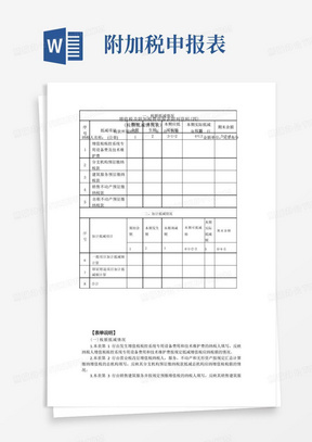 增值税及附加税费申报表附列资料四(税额抵减情况表)