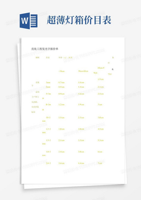 亮化工程发光字报价单