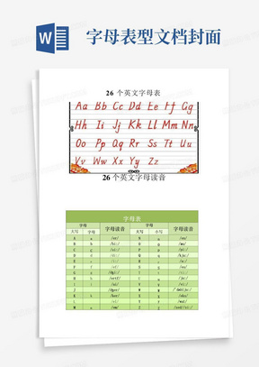 26个英文字母表及字母发音-29英语字母表