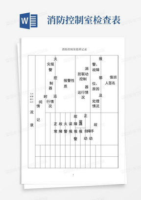 最新消防控制室检查表培训资料