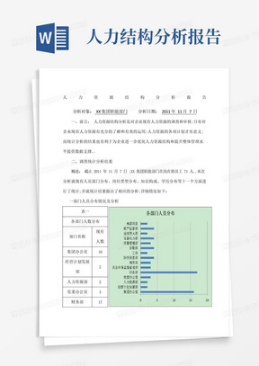 公司人力资源结构分析报告