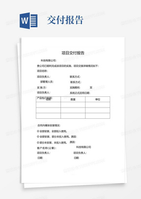 项目交付报告_调查/报告_表格/模板_实用文档-项目交付报告