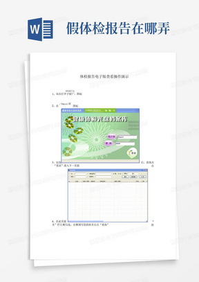 体检报告电子版查看操作演示