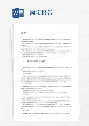 淘宝网的用户体验分析的报告书