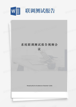 系统联调测试报告视频会议_调查/报告_表格/模板_实用文档-系统联调测...