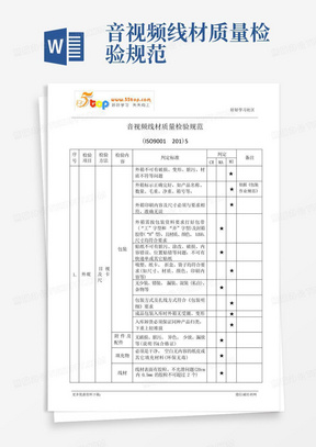 音视频线材质量检验规范