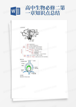 高中生物必修二第一章知识点总结