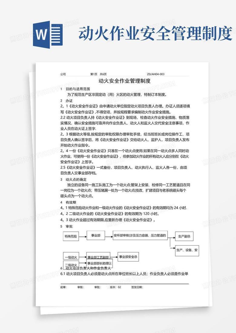 危险作业(动火、受限空间、吊装、登高)管理制度参考版