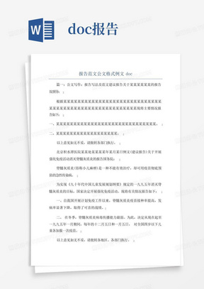 报告范文公文格式例文doc