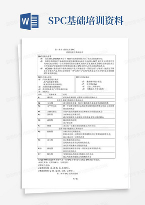 SPC基础培训资料