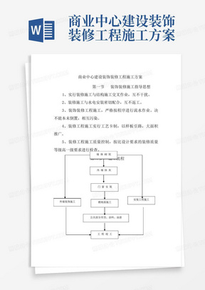 商业中心建设装饰装修工程施工方案