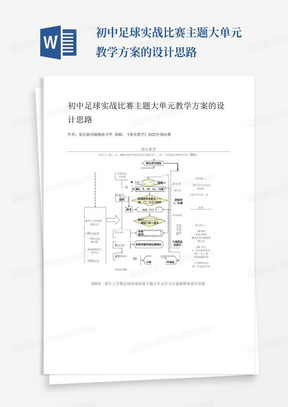 初中足球实战比赛主题大单元教学方案的设计思路