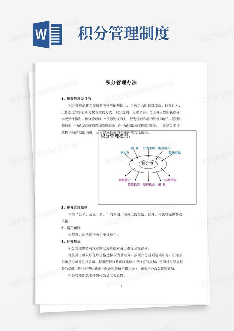 简易版员工积分制管理办法